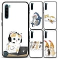 thumbnail image 2 of Divertida funda de teléfono con diseño de gato y gatito para teléfono, cubierta negra para Poco Redmi Note 8, Poco X4, X4, NFC, M4, X3, F3, M3, F1, GT Pro zhangmengya LED, 2 of 2