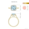 thumbnail image 4 of ANGARA Natural Classic Cushion 1.95 ct Aquamarine Halo Engagement Ring in 14K Yellow Gold for Women (Size-8mm) | March Birthstone, Anniversary, Jewelry Gift for Women | Natural Aquamarine Ring, 4 of 9