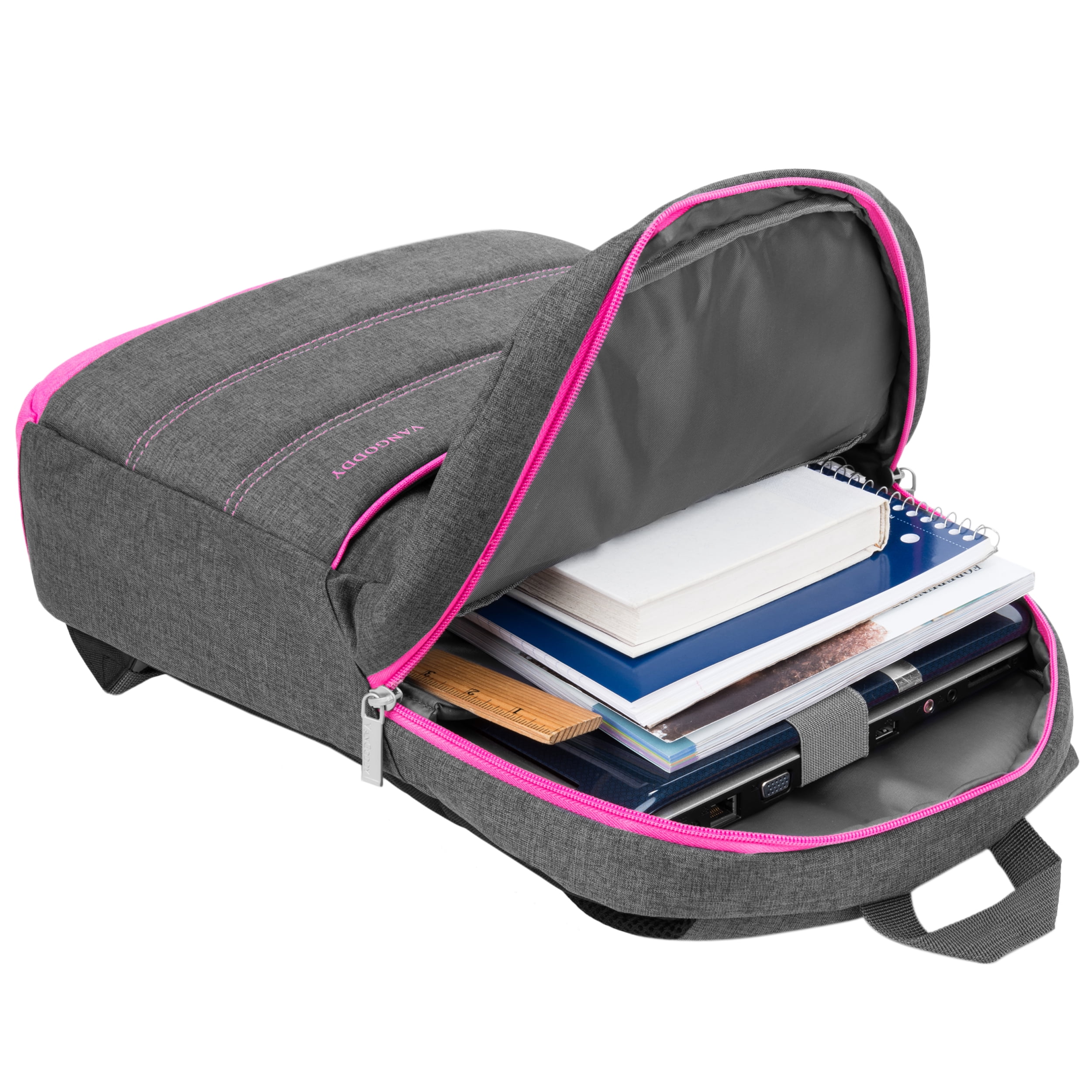 VANGODDY Grove Padded Nylon School Hiking Office Laptop Backpack fits 13.3, 14, 15.6, 15- inch Notebook Laptops