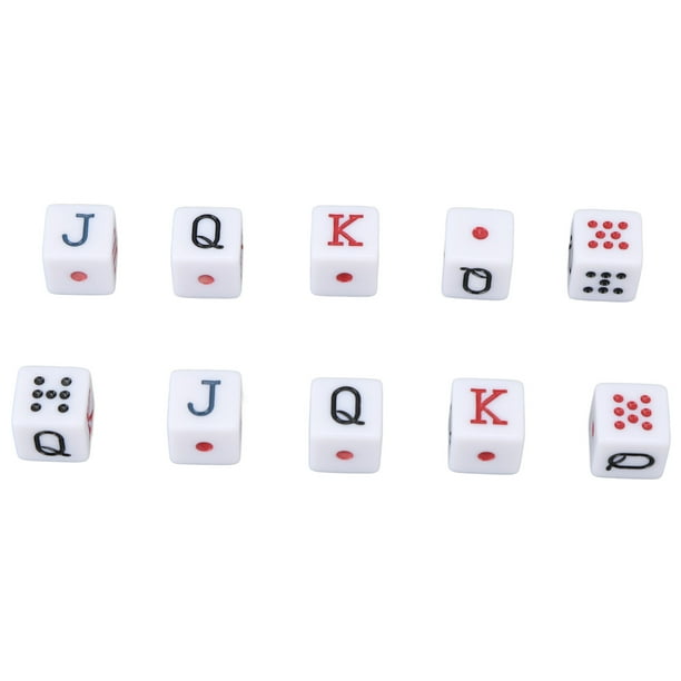 Juego de dados, juego de dados de 10 piezas, cubos de dados de 16 mm, dados laterales, durabilidad mejorada