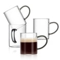 thumbnail image 6 of Bacimi Borosilicate Clear Glass Espresso cups 3oz / 90ML, Smoke Handle Set of 4, 6 of 7