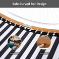 thumbnail image 4 of SUNCREAT Hammocks Extra Large Hammock with Stand Included, Double Hammock with Curved Spreader Bar, Black Stripes, 4 of 8
