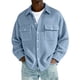 thumbnail image 2 of Top Abrigo Hombres Color Sólido Manga Larga Botón Cuello Moda Casual Verano Al Aire Libre Diario, 2 of 7