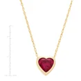 thumbnail image 5 of Women's Welry Created Ruby Heart Pendant Necklace in 14kt Gold-Plated Sterling Silver, 18", 5 of 5