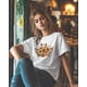 thumbnail image 5 of Womens Tops Cowboy Hat Sunflower Cotton Short Sleeve Round Neck T-Shirt Trendy Comfortable, Vintage Floral, 5 of 7
