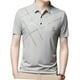 thumbnail image 4 of Camiseta para hombre con solapa, transpirable, absorbente del sudor, elegante sudadera con estampado gráfico L Gris, 4 of 9