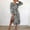 White, variant on Women 2023 Summer Dress V-neck Leopard Print Long Sleeve Chiffon Belt Dress
