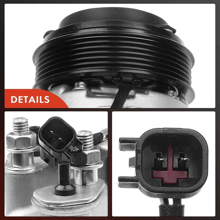 A/C Compressor with 6-Groove Pulley for Ford Explorer Lincoln A/C Compressor with 6-Groove Pulley for Ford Explorer Lincoln