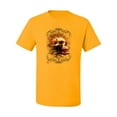 thumbnail image 2 of Wild Bobby, Firey Flaming Skull, Pop Culture, Men Graphic Tees, Gold, Medium, 2 of 3
