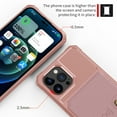 thumbnail image 4 of Allytech Rugged Case for iPhone 14 Pro Support Magnetic Car Mount, Premium PU Leather Flip Card Cash Holder Pocket Shockproof Anti-Fall Back Case for iPhone 14 Pro - Rosegold, 4 of 7