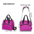 thumbnail image 4 of Herdesigns Rose Pink Lunch Bag for Adults Men Women Insulated Reusable Lunch Box Leakproof Cooler Tote Bag with Adjustable Shoulder Strap, 4 of 7