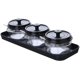 thumbnail image 1 of Juego de cocina de tres piezas con bandeja, tarro de condimento sellado a prueba de humedad, salero con tapa de cuchara, caja de condimento, accesorios de cocina negros, 1 of 5