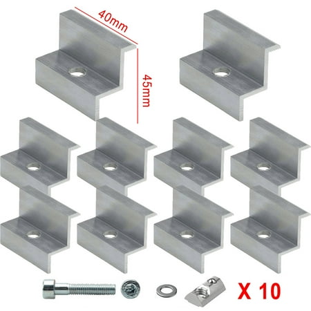

BESHOM Solar Accessories End Clamp Bracket Mounting PV Solar Panel With Screws