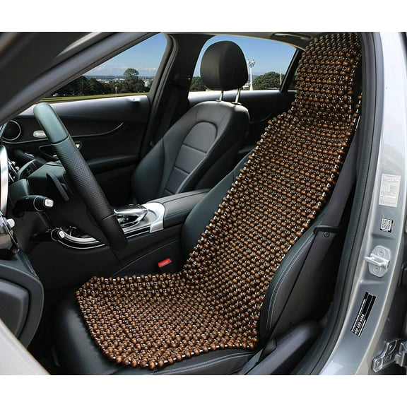 Excel Life Ergonomic Wooden Bead Car Seat Cover - Massage Design, Ventilation, Universal Fit, Non-Slip, Durable