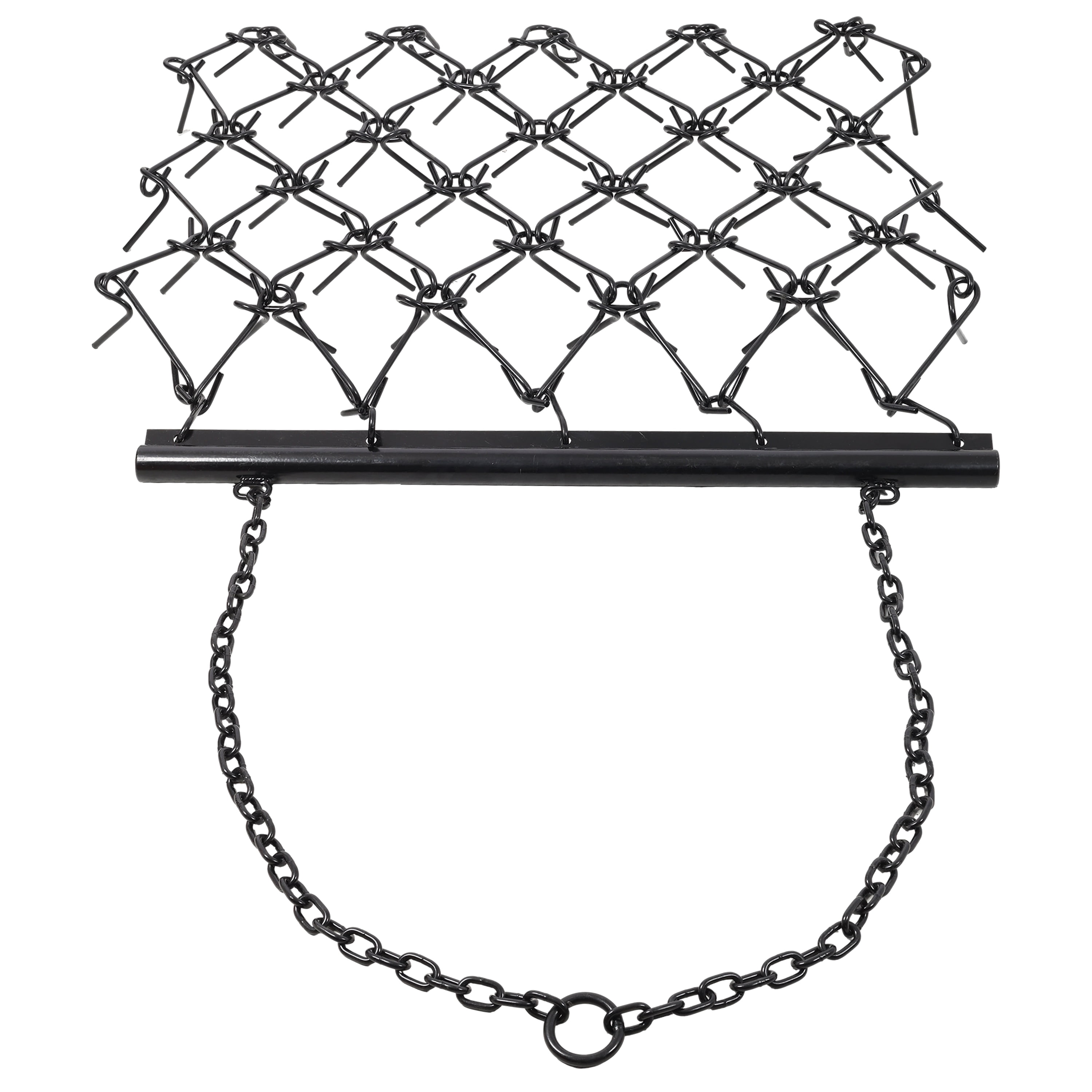 4FT Drag Harrow & Field Leveler, 6 Rows of Teeth, Heavy-Duty Steel, ATV/UTV Towable