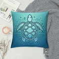 thumbnail image 2 of COMIO Marine Sea Turtle White Starfish Throw Pillow Covers Nautical Coastal Cushion Covers Navy Blue Pillow Covers Double Sided for Living Sofa Bedroom Indoor Room Decor, 2 of 5