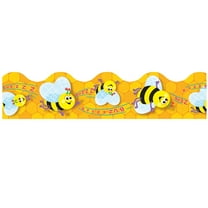 TREND Busy Bees Scalloped Bulletin Board Decorations, Yellow, 12 Count