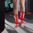 thumbnail image 6 of yotijar Kickboxing Shin Guards Mma Shin Protection for Martial Arts Kicking Sparring Red M, 6 of 8