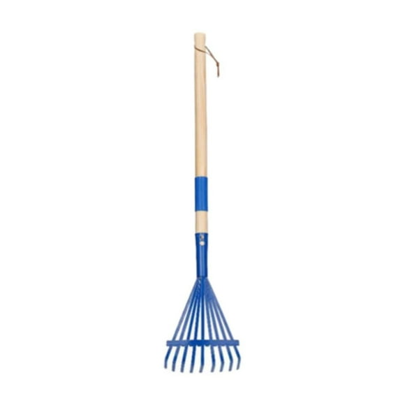 YDNGF Kids Rakes with Hardwood Handle 28" Child Size Garden and Rake for Leaves Kids Lightweight & Cute Rakes with Blue Heads Great Garden Tools Gifts for Kids (Blue,Green)