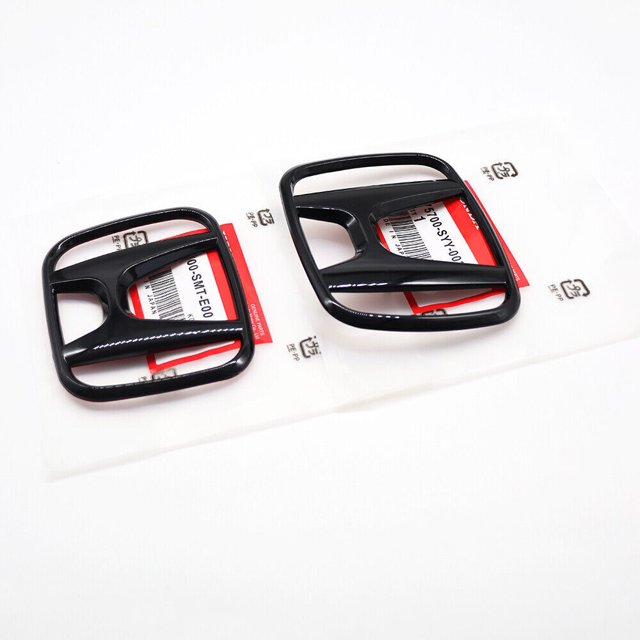 Adhesivo liso negro para portón trasero y delantero apto para insignia Honda CIVIC 3 piezas