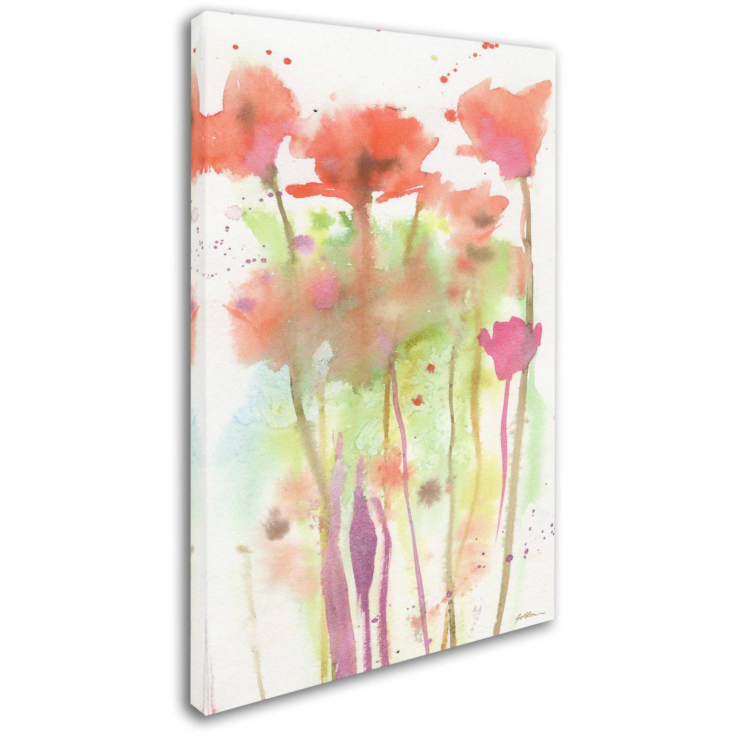 "Red Poppy Impressions" Canvas Art by Sheila Golden