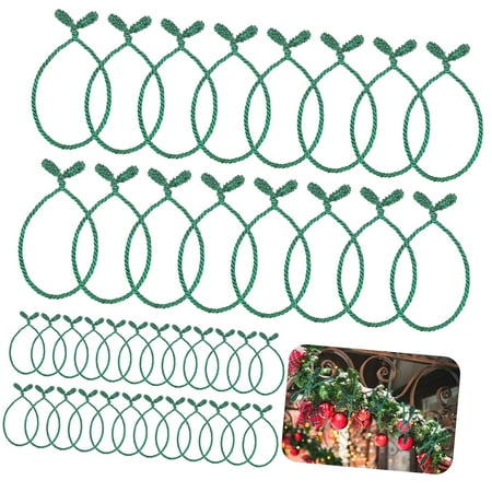 SKYSONIC 40 Pcs 20 Inches Christmas Garland Ties Christmas Ties and Flexible Banister Ties Garland Ties for Garland, Banister Decoration