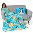 thumbnail image 3 of Bluey Party Pups Silk Touch Throw Blanket 50X60 inches with Plush Pocket Pillow 14X20 inches – Ultra Soft Plush Character Pillow for Kids, 3 of 6