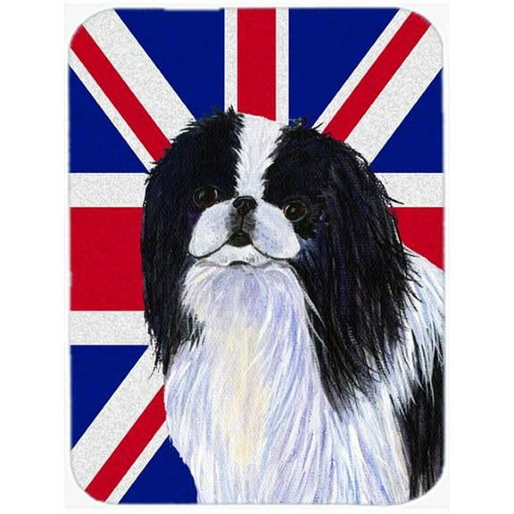 Carolines Treasures  Japanese Chin With English Union Jack British Flag Mouse Pad
