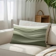 thumbnail image 3 of Sage Green Striped Body Pillow Cover, Pillowcase Protectors with Zipper, Breathable Decorative Throw Pillow Case Cover, Modern Abstract Art Wave Moire Gradient Pillow Shams for Couch Sofa 24x36Inch, 3 of 8