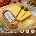 thumbnail image 2 of AEVXKHI 2 Sets Cheese Grater Safe Cheese Shredder with Storage Space Stainless Steel Lemon Zester Grater with Wooden Handle Manual Chocolate Grater for Grating Carrots Cheese Chocolate, 2 of 10
