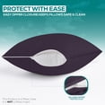 thumbnail image 4 of Utopia Bedding Premium 100% Waterproof Pillow Protectors with Zipper Queen Size Set of 4, Bed Bug and Dust Mite Proof Zippered Pillow Covers, Pillow Encasement Cases, Burgundy, 4 of 8