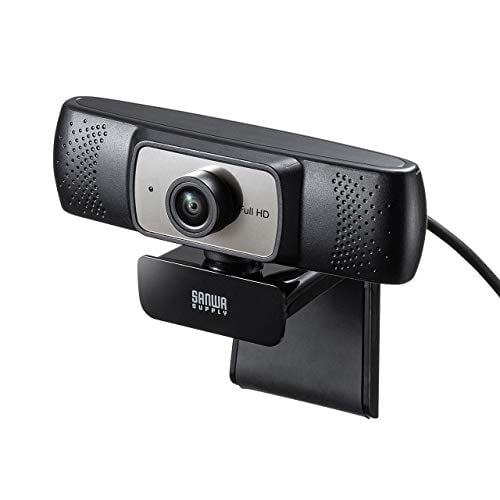 Sanwa Supply Caméra Web Conférence Objectif Grand 2 Millions de Pixels Grand angle ZOOM Full HD 150° Skype CMS-V53BK