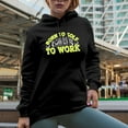 thumbnail image 2 of Born to Golf Forced to Work Quote with Clubs & Balls, Golfing or Golfer Themed Merch Gift, Black Hooded Sweatshirt or Hoodie, Small, 2 of 5