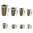 thumbnail image 3 of 230 Pieces Zinc Alloy Hexagonal Threaded Insert, Nuts Threaded Inserts Insert, Nuts External Thread M4 M5 M6 M8 for Nut Tool Kit, 3 of 5