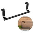 thumbnail image 4 of Njspdjh House Hooks 1 Pack Over The Door Towel Rack,Stainless Steel Towel Holder and Washcloth Rack, 9in Over The Cabinet Hand Dish Towel Bar for Bathroom Kitchen Living Room Bar Holder Cupboard Black, 4 of 9