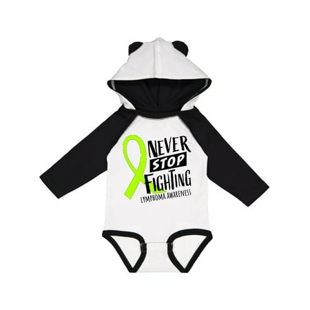

Inktastic Never Stop Fighting Lymphoma Awareness Gift Baby Boy or Baby Girl Long Sleeve Bodysuit