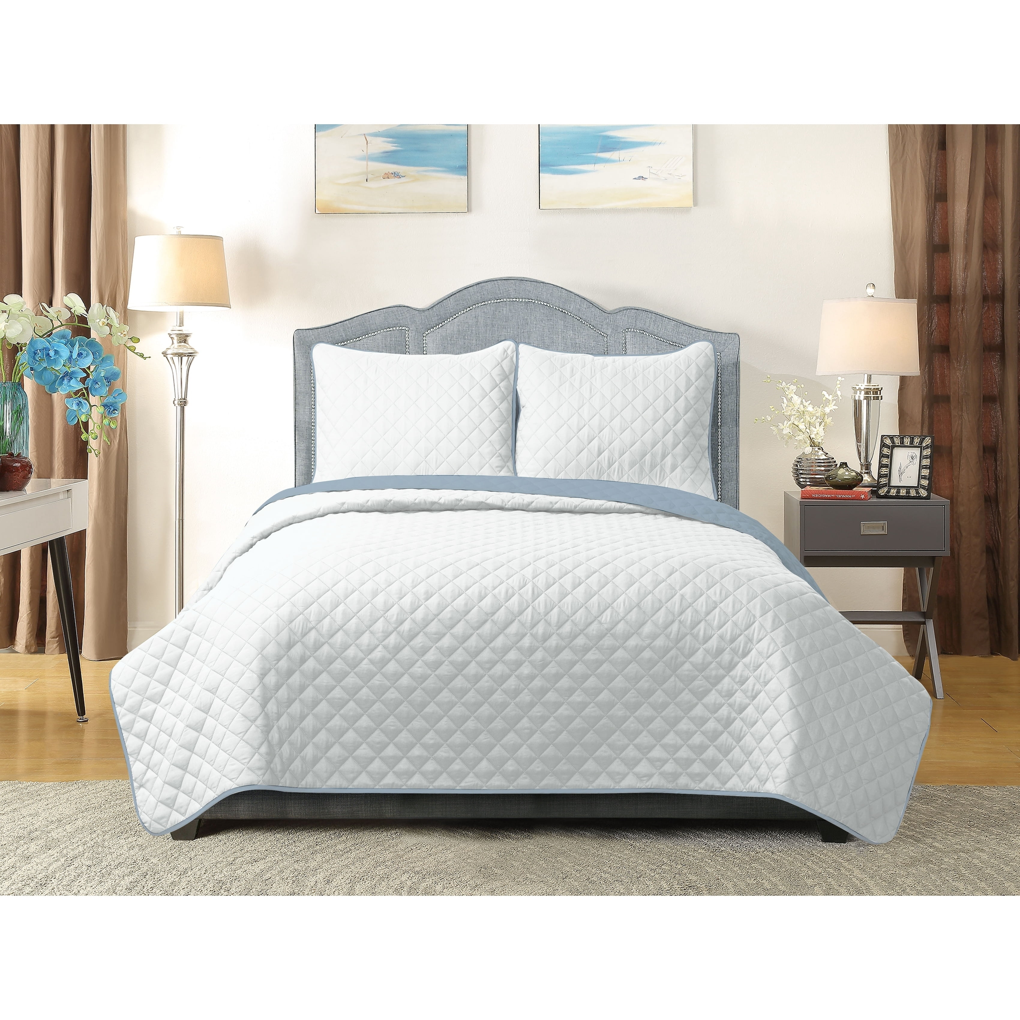 Harper Lane Reversible University Pride 3-piece Quilt Set Twin XL Red/Gray