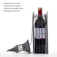 thumbnail image 2 of escultura de hierro Tooarts Gran campanario Estante para vino Decoración de arte de mesa Estante para vino creativo Material de hierro resistente Estantería de almacenamiento y exhibición artesanal he Tooarts escultura de hierro, 2 of 7