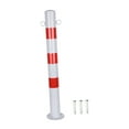 thumbnail image 3 of figatia 30'' Bollard Post Sturdy Protection Parking Barrier Accessory for Supermarkets Parking Street lanes Road Intersections Red White, 3 of 8