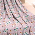 thumbnail image 3 of Pink Cartoon Unicorn Pattern Blanket,Comfortable Soft Flannel Throw Blanket,All Season,Warm Lightweight Blankets for Sofa Bed Couch Living Room Chair,30"x40", 3 of 4