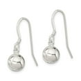 thumbnail image 4 of Auriga 925 Sterling Silver 8mm Diamond Cut Bead Dangle Earrings for Women(L-23mm, W- 8mm), 4 of 5