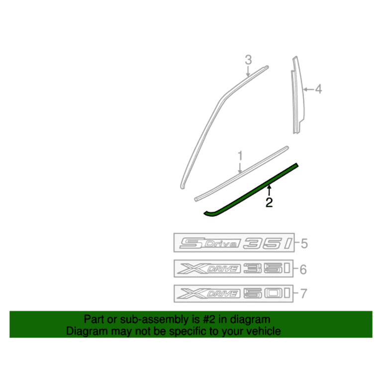 New Genuine BMW Channel Cover Exterior Door (2015-2019) OE  