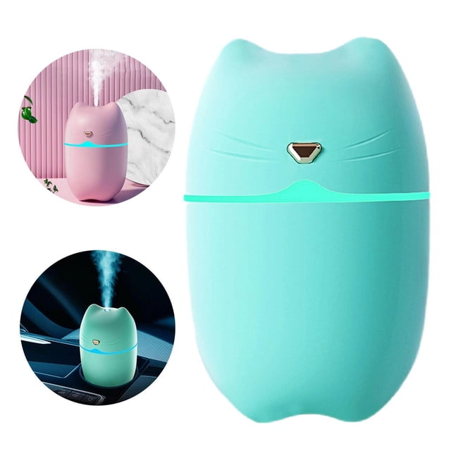 facefd Humidificateur Mini 260ml Design Oreilles de Chat Diffuseur d'Huiles Essentielles Vert