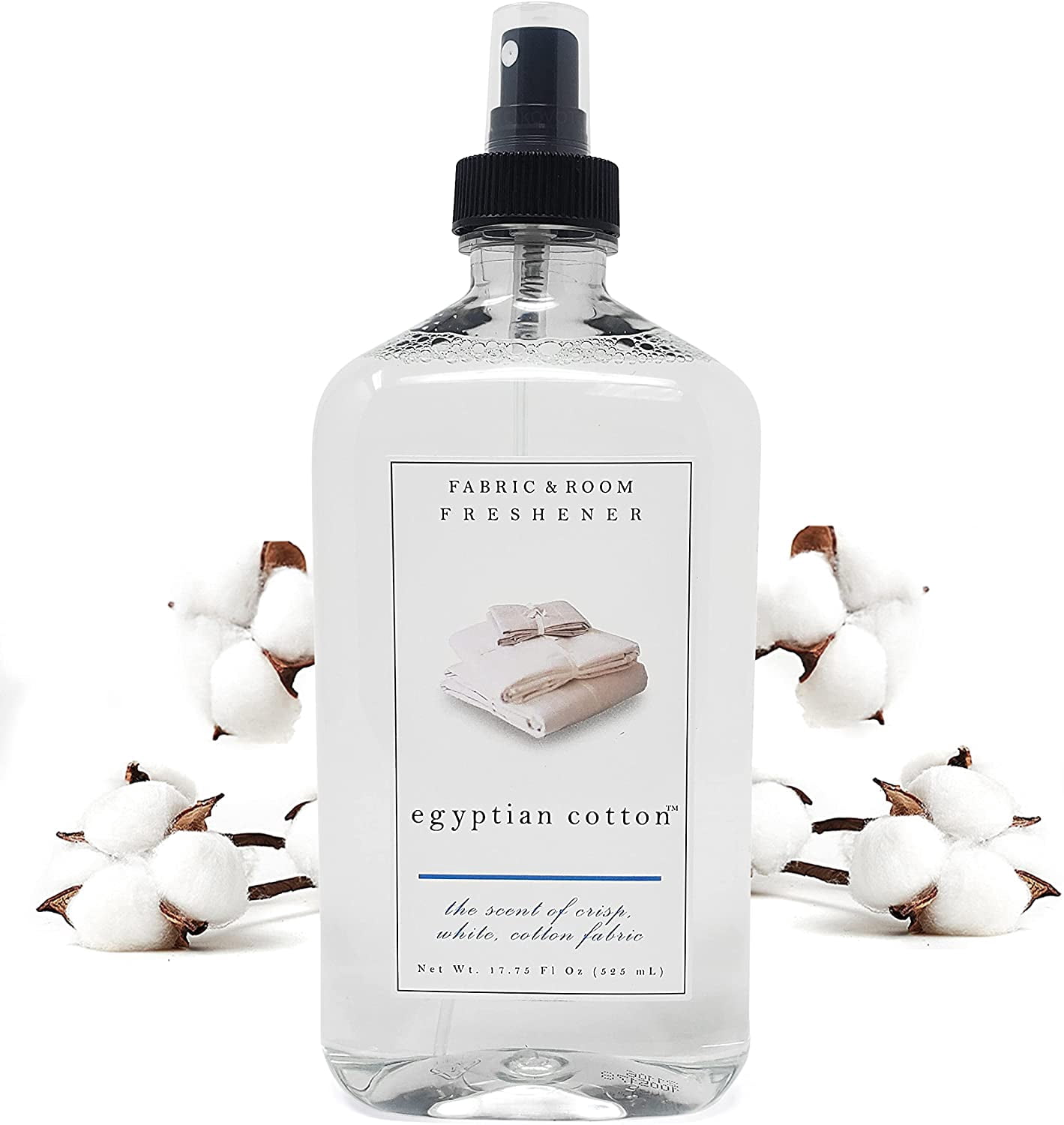 KOVOT Fabric & Room Spray Air Freshener -All Natural Calming Linen & Bedtime Mist -Made with Essential Oils, Natural Fabric Spray Bed Linen Spray - Egyptian Cotton - 17.75 Fl Oz (Pack of 2)
