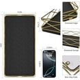 thumbnail image 2 of Toilet Paper Basket Holder, 13" Toilet Tank Tray, Wood and Metal Toilet Tray Vanity Organizer Bathroom Tray, Kitchen Sink Organizer for Soap Dispenser (Black + Gold), 2 of 8