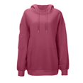 thumbnail image 4 of GEWSEY Hoodie with Eye Mask Built In,Comfort Airplane Mode Travel Hoodies with Hidden Pockets,Blanket Hoodie for Women Men (Brick Red, 3XL), 4 of 9