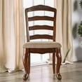 thumbnail image 6 of Furniture of America Pienne 9-Piece Dark Walnut Wood Carved 78-Inch Dining Set, 6 of 7