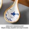 thumbnail image 3 of Ceramic Soup Spoons Set of 2, Porcelain Soup Spoon Long Handle Sets for Noodles Wonton Dumpling Rice - Style:Style 1;, 3 of 5