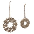 thumbnail image 3 of Melrose International Snowflake Ornament (Set of 12) 4"H, 6"H Wood, 3 of 6