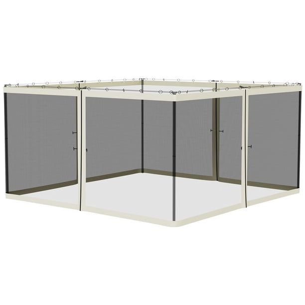 Outsunny 13' x 13' Replacement Mesh Sidewall Netting for Patio Gazebos